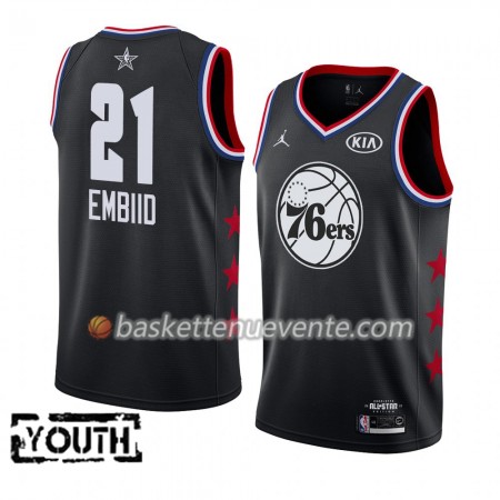 Maillot Basket Philadelphia 76ers Joel Embiid 21 2019 All-Star Jordan Brand Noir Swingman - Enfant